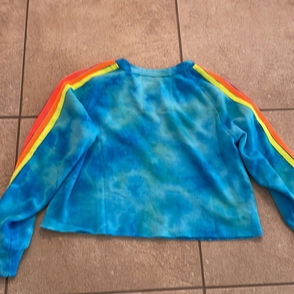 Aviator Nation Tie-Dyed Bolt Crop Sweatshirt - Medium - Picture 5 of 9